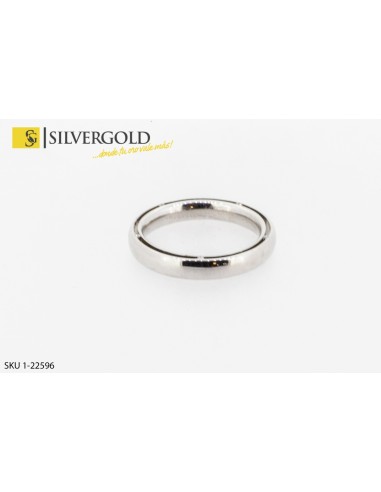 1-1-22596-1-DIAAlianza oro blanco lisa con acabado pulido. Oro 18 kt