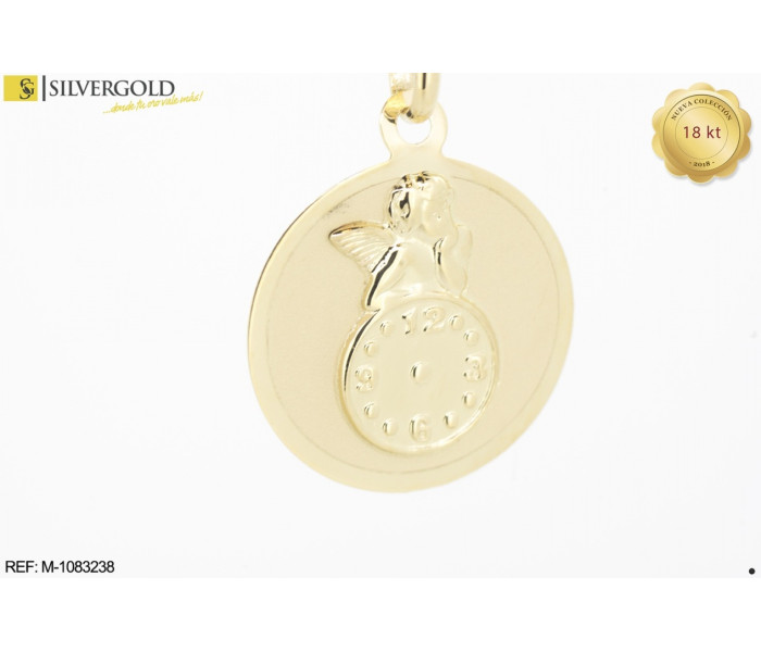 1-1-23324-1-COLECCIÓN 2018 Colgante medalla en forma redonda. Oro 18 kt.
