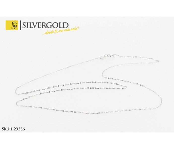 1-1-23356-1-COLECCIÓN 2018 Cadena tipo forzada oro blanco. Oro 18 kt.