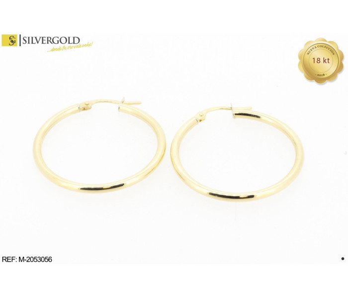 1-1-23364-1-COLECCIÓN 2018 Pendientes tipo criollas. Oro 18 kt. .