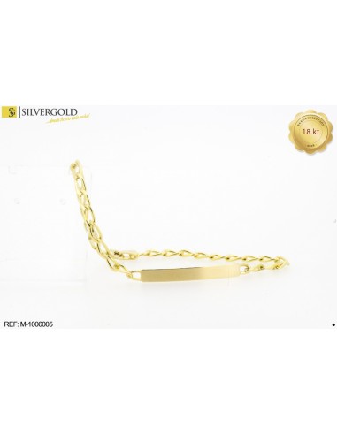 1-1-23405-1-COLECCIÓN 2018 Pulsera tipo esclava eslabón Bilbao. Oro 18 kt.