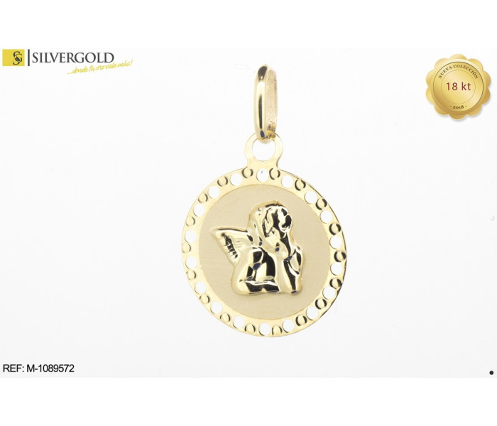 1-1-23412-1-COLECCIÓN 2018 Colgante medalla redonda. Oro 18 kt.