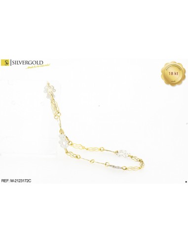 1-1-23436-1-COLECCIÓN 2018 Pulsera bicolor infantil. Oro 18 kt.