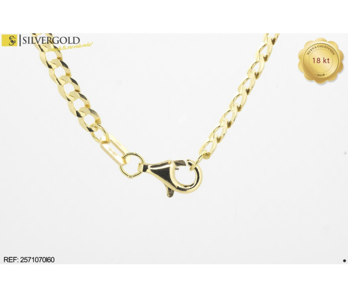 1-1-23441-1-COLECCIÓN 2018 Cadena estilo Barbada.Oro 18 kt.